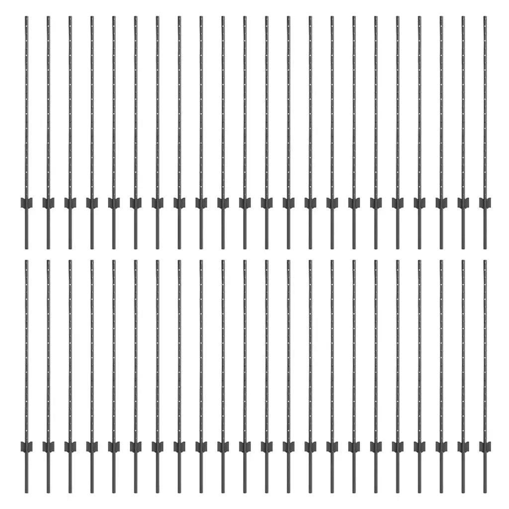 Palo della recinzione 44 pcs Grigio 160 cm Acciaio 3335939