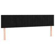 Testiera | Testata Nera 180x5x78/88 cm in Velluto