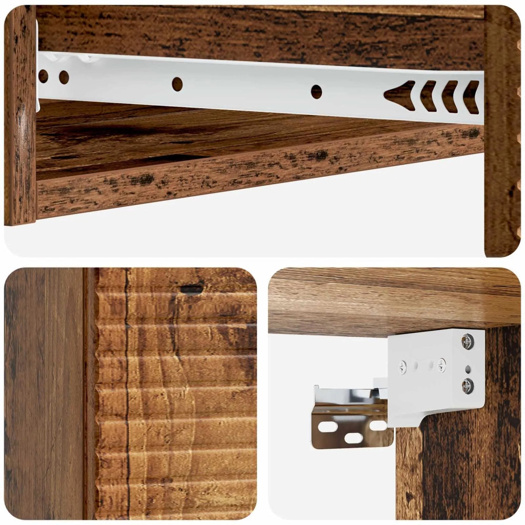 Tavolino da Parete Laterale Legno antico 87,5 x 34,5 x 17 cm 898673