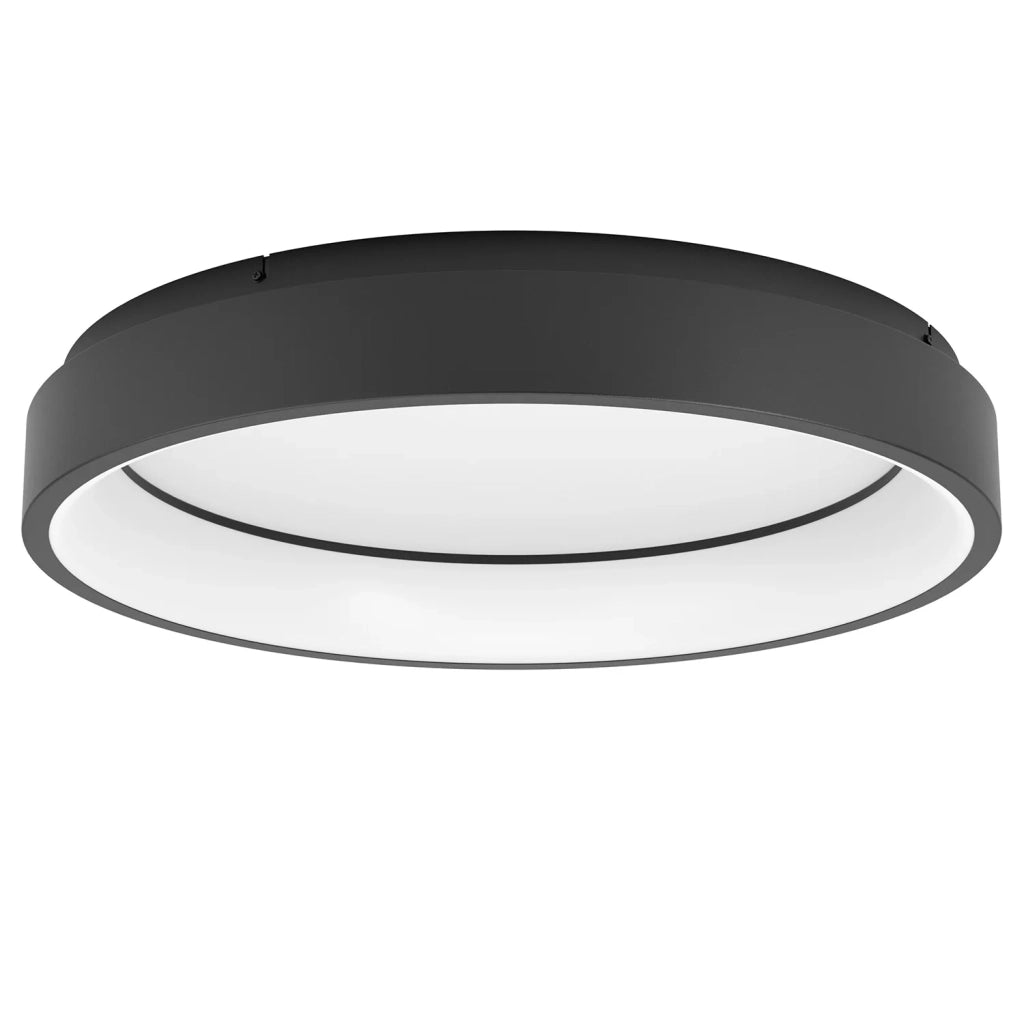 Plafoniera Contemporanea Marghera-Z Acciaio Nero 4 Luci Led Integrato 6,5W