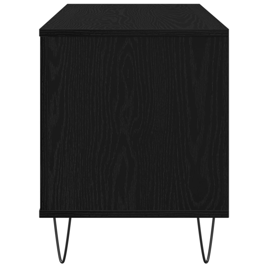 Cabinet per registratori  Nero Rovere 100x38x48 cm Legno ingegnerizzato