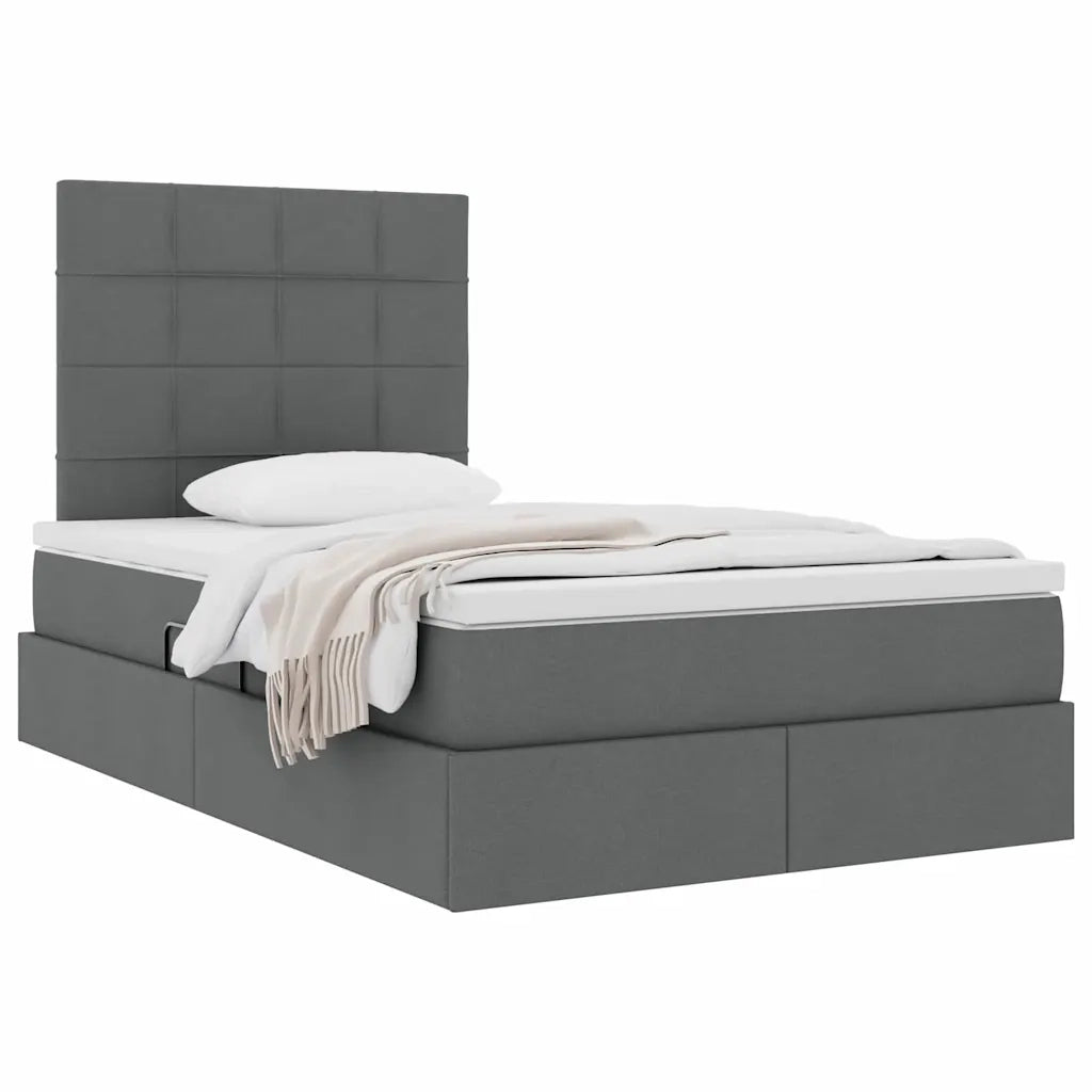 Letto con contenitore e materasso Grigio scuro 120 x 190 cm 3371767