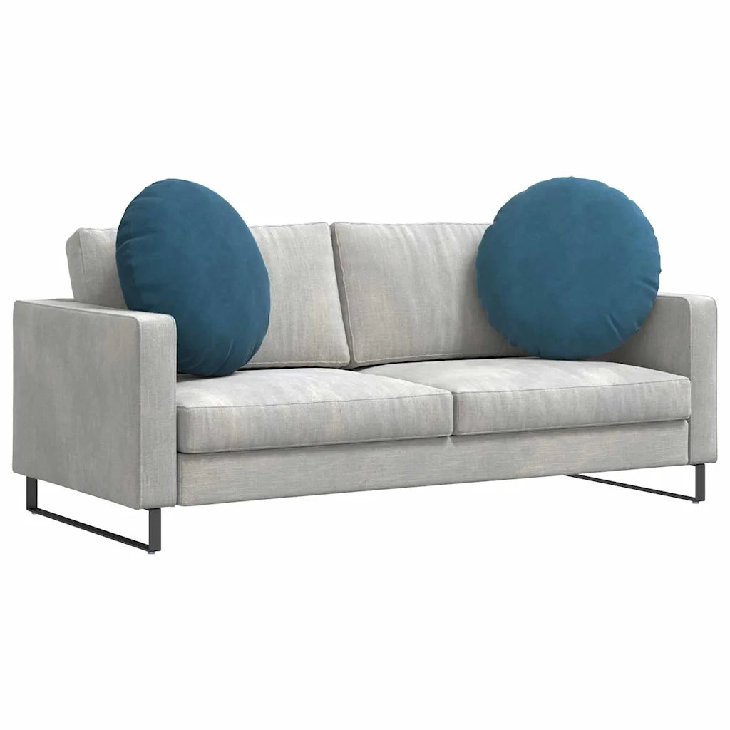 Cuscini per Seduta 2 pcs Blu Ø 80 x 29 cm Velluto 42014247