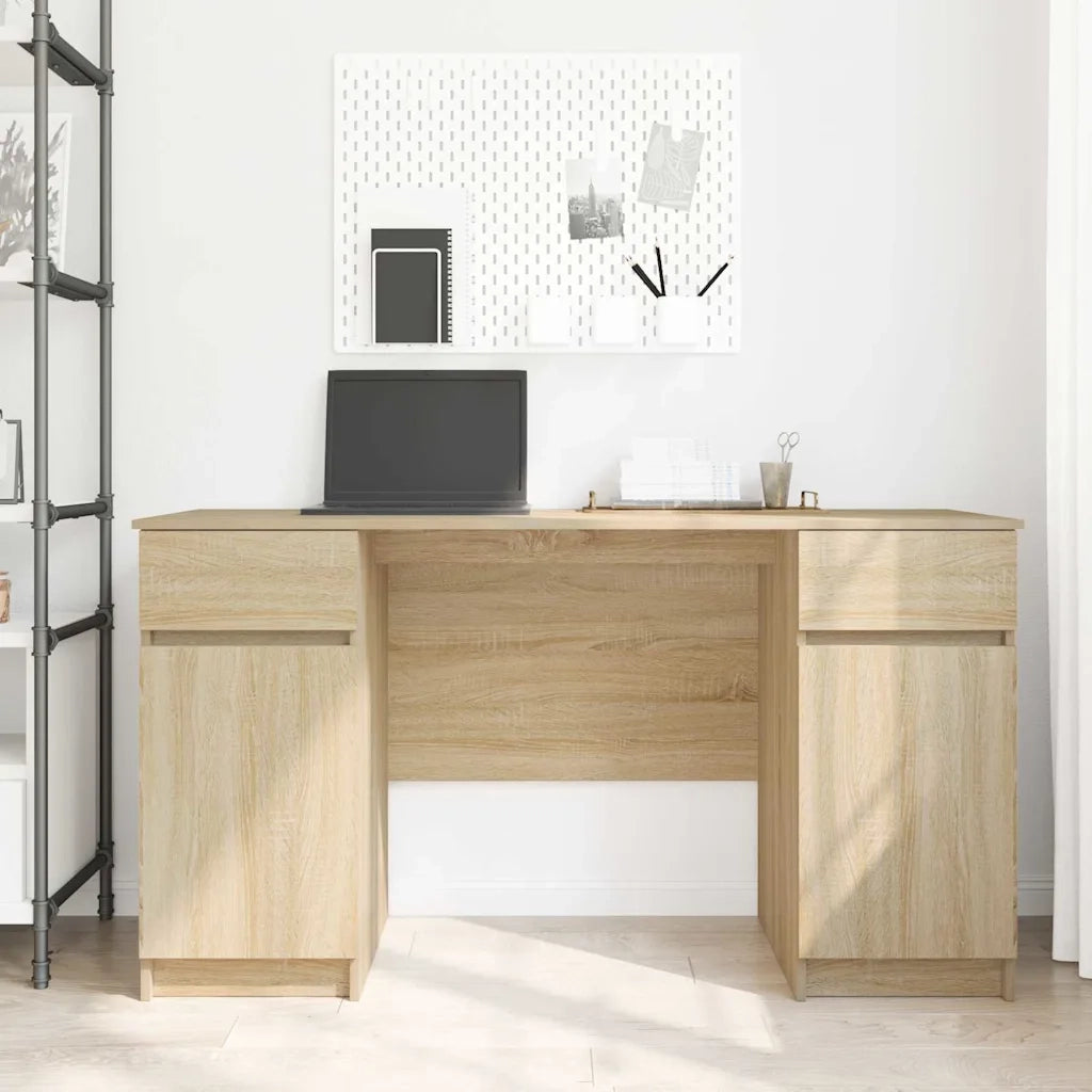 Scrivania | Tavolo da Ufficio rovere sonoma 140 x 49 x 76 cm Legno multistrato