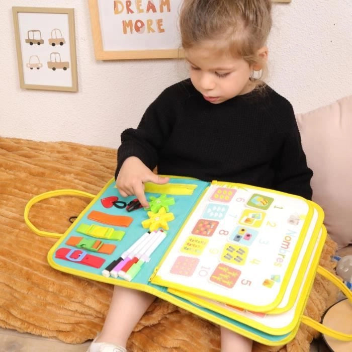 Sacca Attività - Montessori - GIADA - Gioco Educativo - Viaggio - Sensoriale - Gioco per Bambini - Design Francese