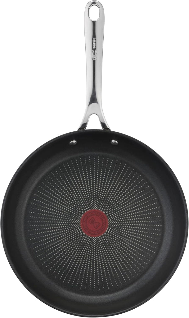 Jamie Oliver Cook Smart - Set di padelle da 20/24/28 cm, E310S3, in titanio sicuro, 2 rivestimenti antiaderenti, termo-segnale, tecnologia a induzione integrale termofusione, manico ergonomico