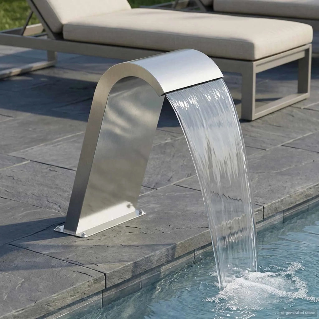 Fontana da Piscina Argento 47 x 31 x 60 cm Acciaio Inox 42039239