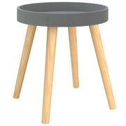 Tavolino | Tavolo laterale Grigio 38x38x40cm Legno Multistrato e Massello di Pino