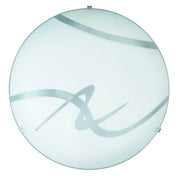 Plafoniera Rabalux Soley tonda 40cm 2xE27 bianca vetro