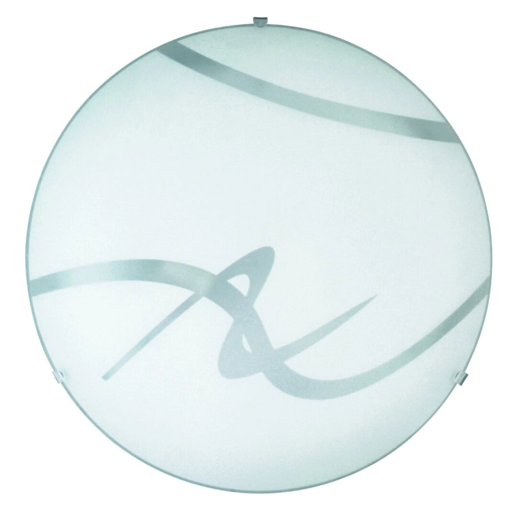 Plafoniera Rabalux Soley tonda 40cm 2xE27 bianca vetro