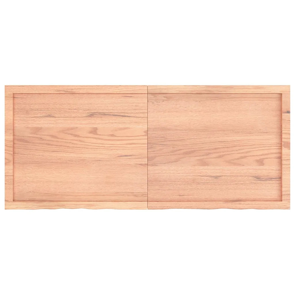 Piano Bagno Marrone 140x60x(2-6) cm Legno Massello Trattato