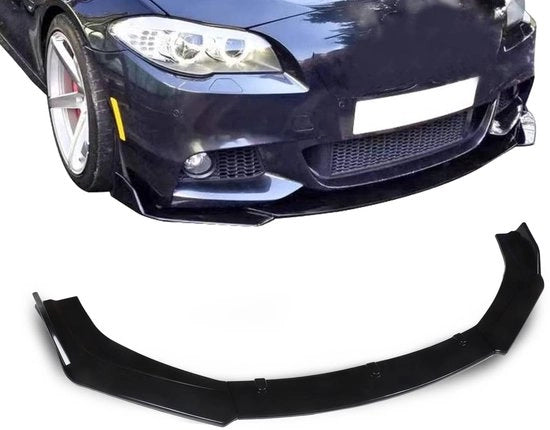 Splitter anteriore - labbro spoiler nero lucido alta resistenza kit di corpo anteriore - facile da installare labbra per auto universale