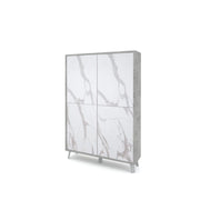 Credenza alta VELBRUK cemento/marmo calacatta