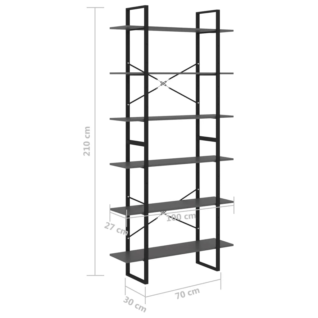 Armadio contenitore alto dal design industriale 100 x 30 x 210 cm in legno di pino grigio 02_0047884