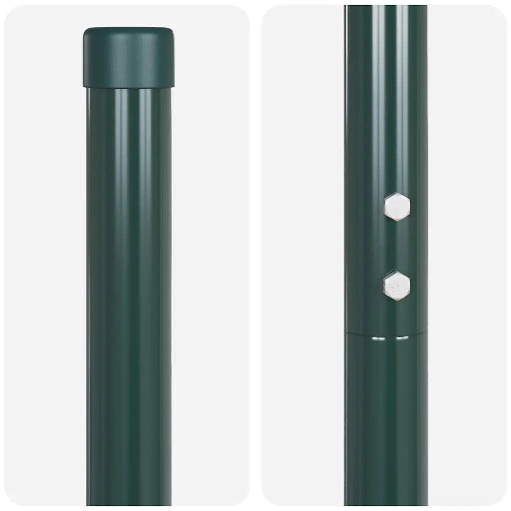 vidaXL Pali per Recinzione 12 pcs Verde 130 cm