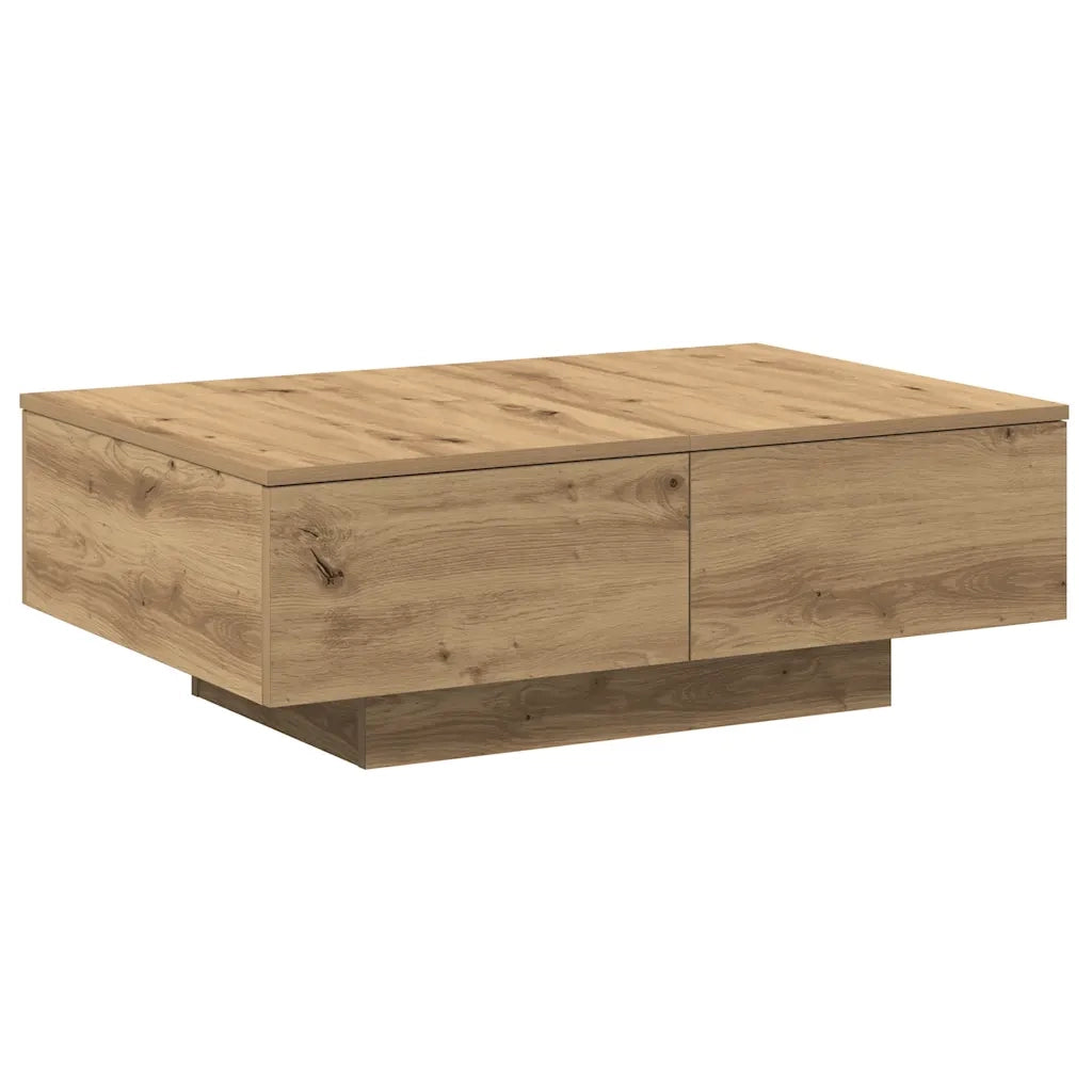 Tavolino da Salotto-Tavolino da soggiorno-Tavolo Rovere Artigianale 90x60x31 cm Truciolato