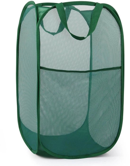Wasmachine verticale, opvouwabile con maniglie e compartimento laterale, lavatrice portatile per cucina, camera da letto e viaggio, 36 x 36 x 58 cm (verde)
