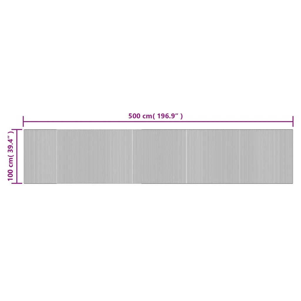 Tappeto Rettangolare Grigio 100x500 cm in BambÃ¹