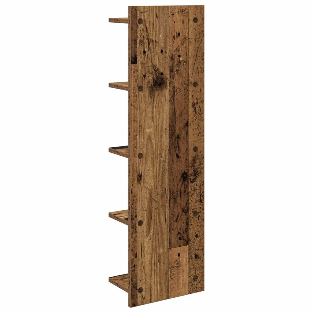 Scaffale da parete 2 pz Legno antico 30 x 15 x 100 cm 8012409