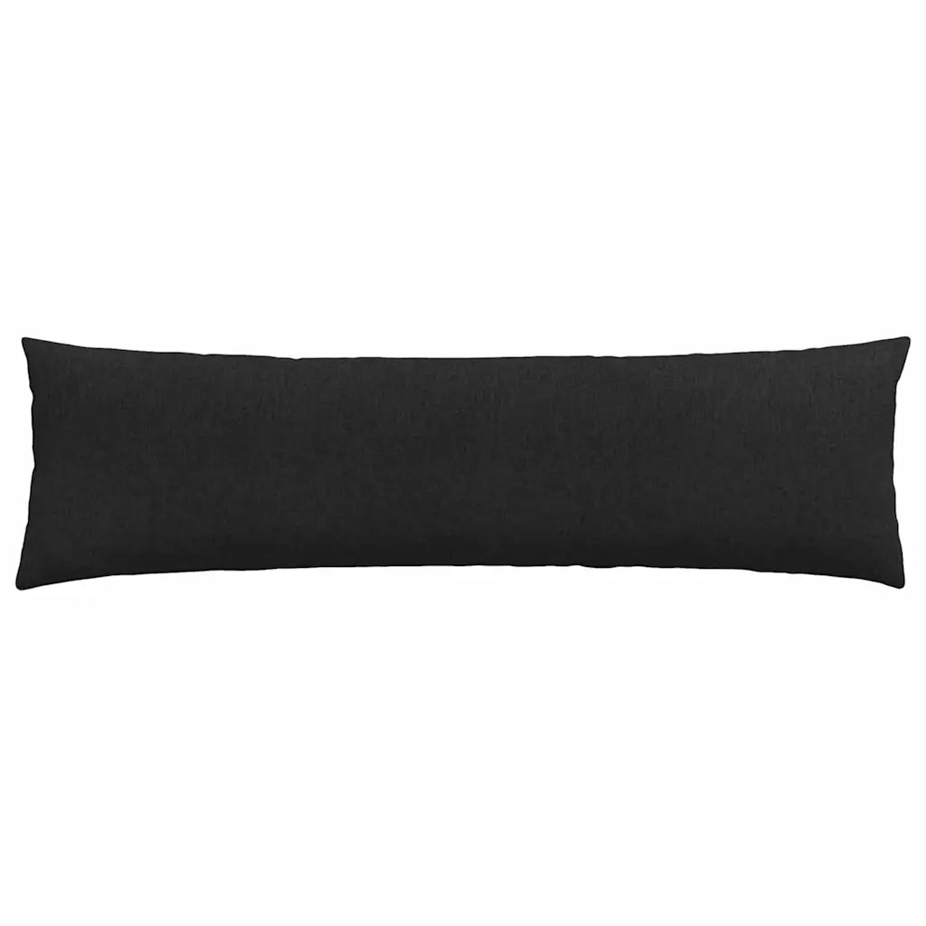 Cuscini da Divano 2 pcs Nero 145 x 40 cm Tessuto