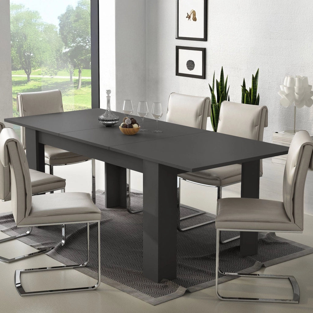 Campora, Tavolo Allungabile Allungabile, 220x90x75h cm Nero Antracite