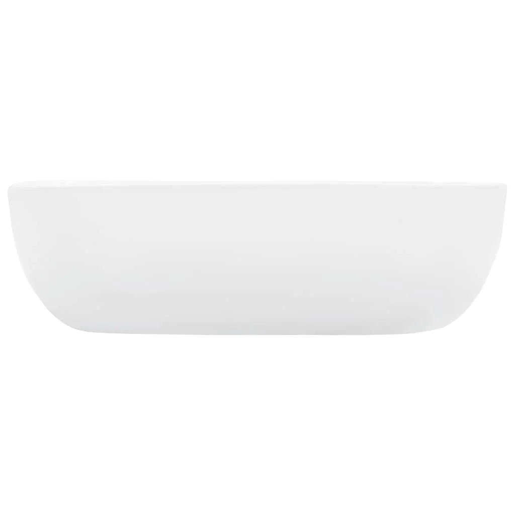 Lavabo da appoggio per l'interno del bagno cabina doccia cabina WC 45,5 x 32 cm ceramica bianca 02_0002624