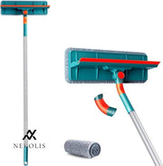 Set di pulizia finestre 2 in 1 professionale con estensore per finestre alte dentro e fuori con spazzola per finestre,  Modello NV-2000.