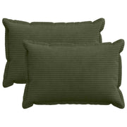 Federa 2 pz HOUTEN Verde 50 x 80 cm corduroy 920129