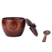 Kruidenpot e succhiasughero in legno massello con cucchiaio e coperchio per accessori da cucina