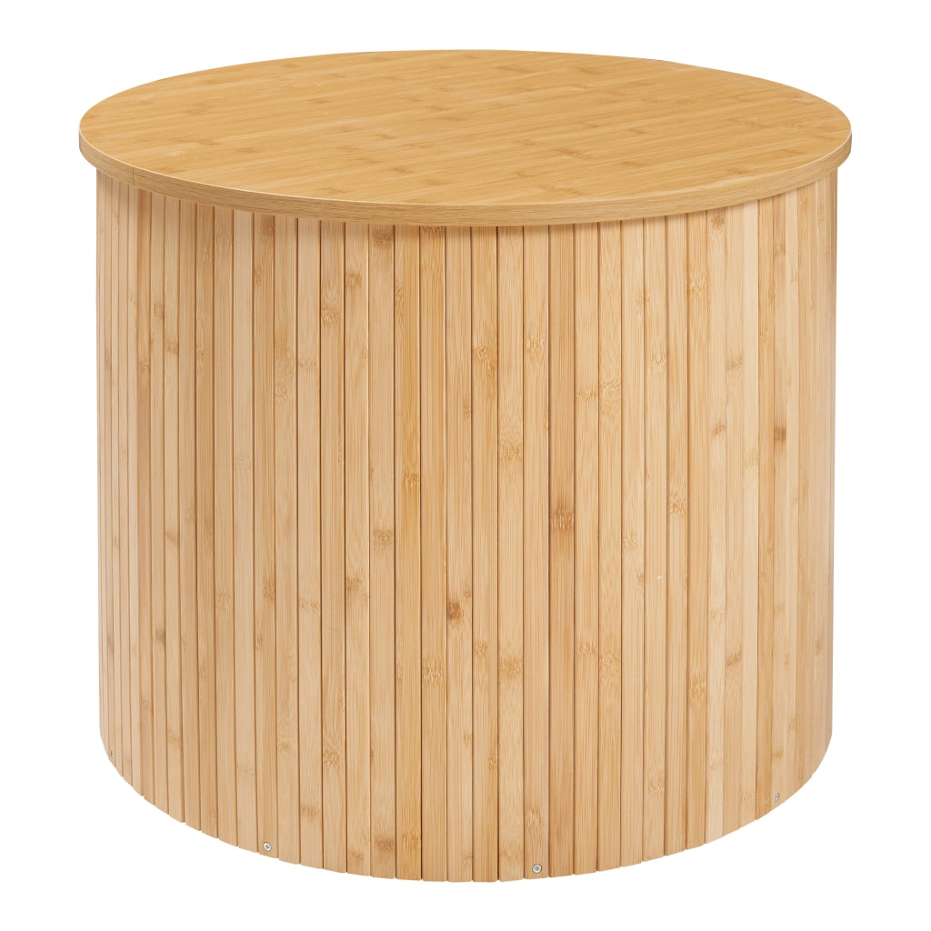 Tavolino Rotondo da Salotto Ledepid 48 x Ø60 cm - Naturale [en.casa]
