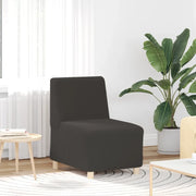Divano componibile senza braccioli grigio scuro 55 cm tessuto effetto lana riccio 4108505