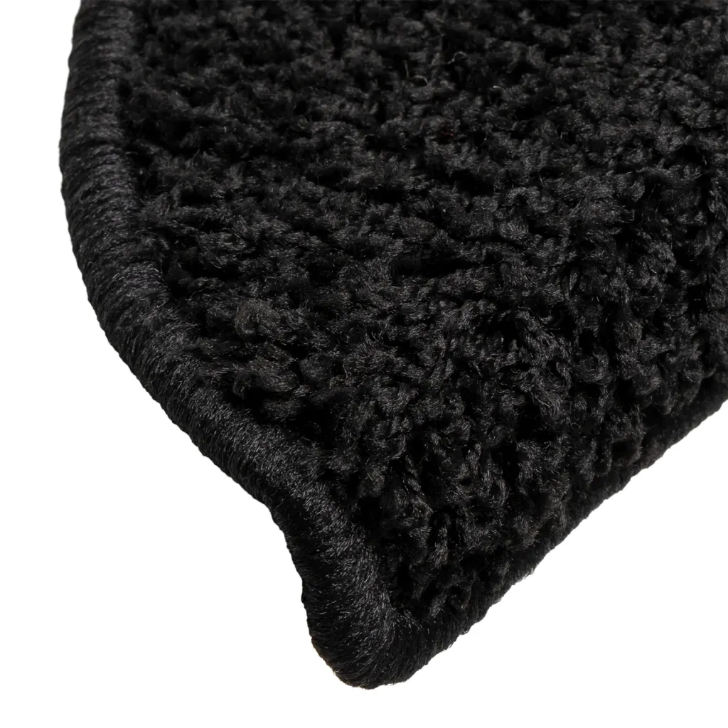 Tappetini per scale 10 pz | Gradini per Scale 56x17x3 cm Nero Semicircolari