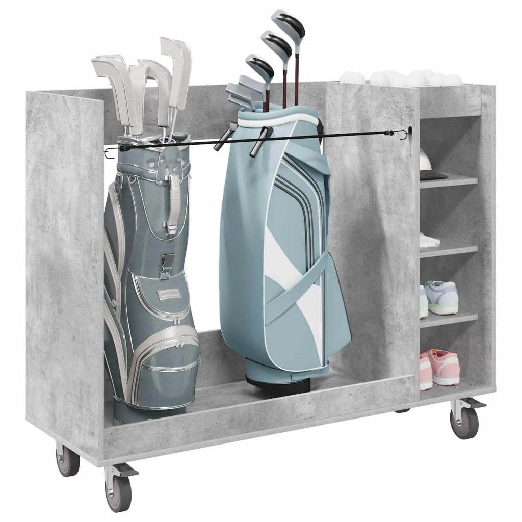 Armadio per Golf con ruota Grigio cemento 120 x 45 x 98 cm CFW4791735