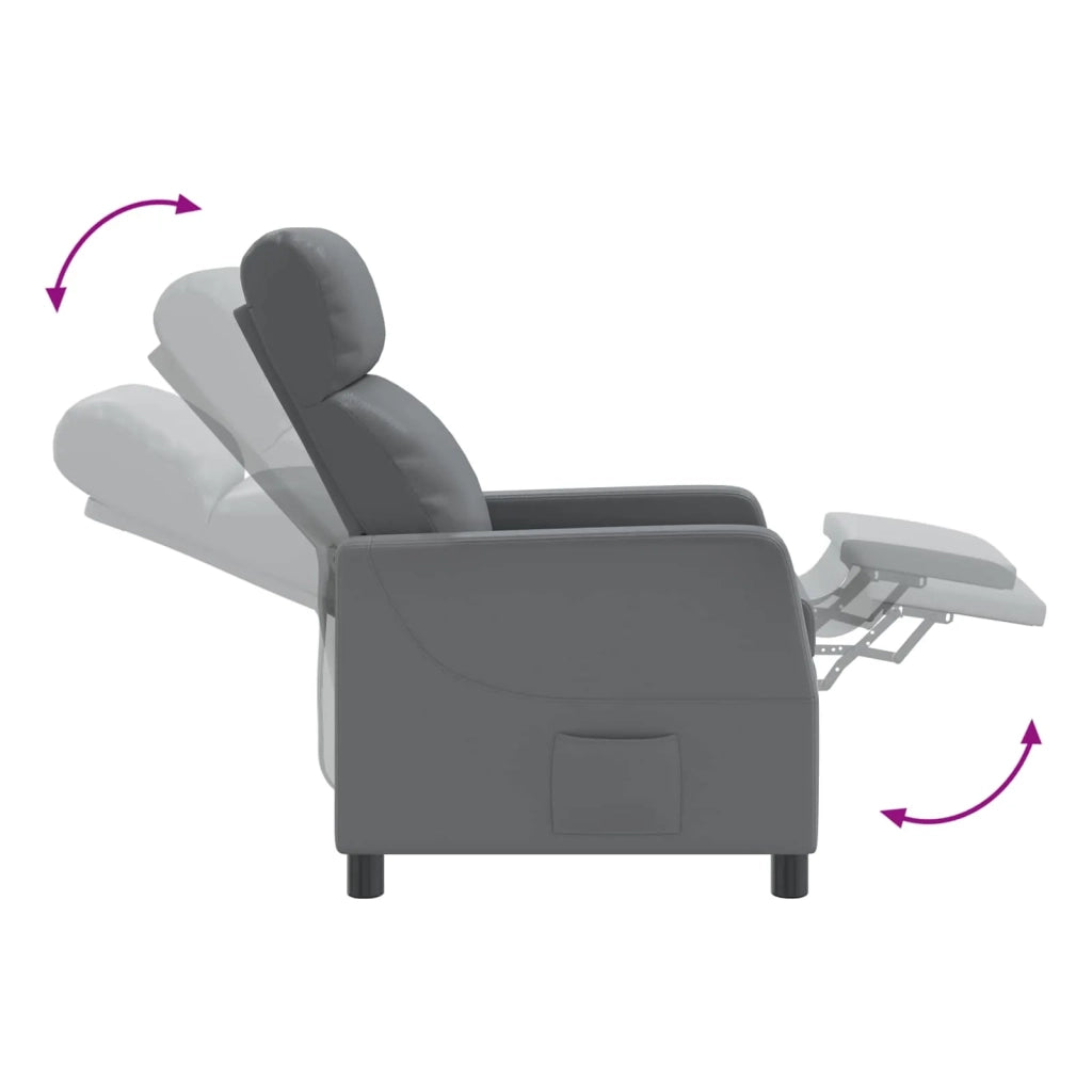 Divano Sedia-Poltrona Massaggiante Grigio Similpelle 785601