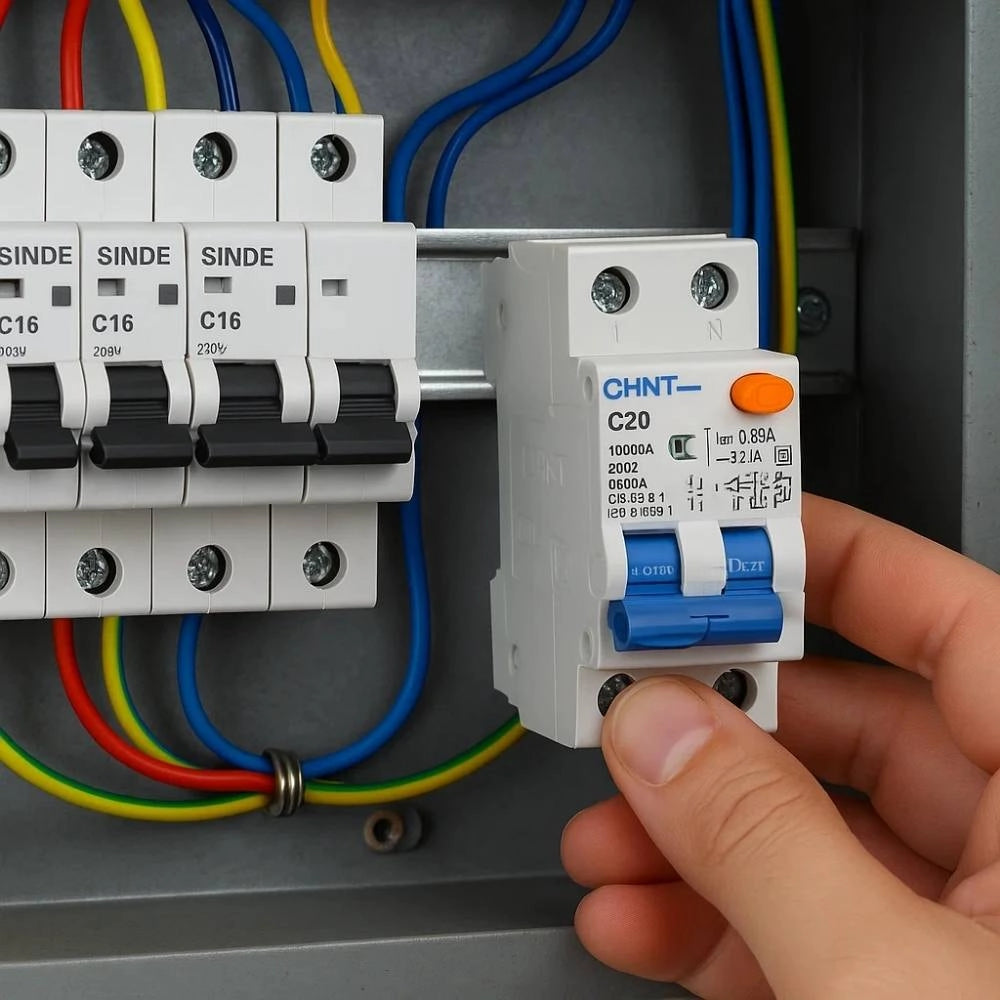 Chint serie nb1l1 interruttore magnetotermico differenziale 1p+n alta protezione *** ampere 20 ampere, confezione 1