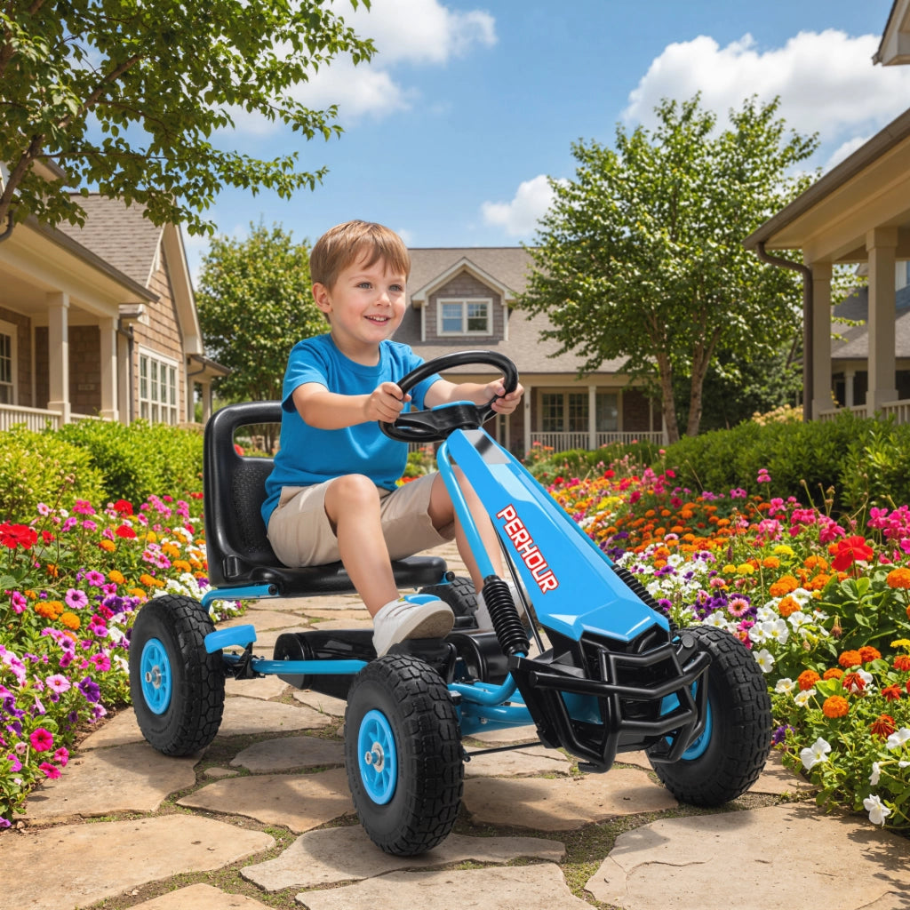 Go-Kart per Bambini con Sgabello Regolabile ¨C zephmum ¨C Blu
