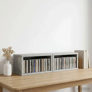 Rack per Stoccaggio CD 2 pz Grigio Cemento 40 x 17 x 17 cm 8012716