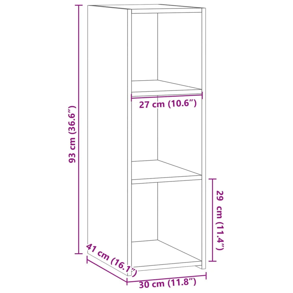 Credenza cassettiera cassettiera mobile contenitore organizer cucina soggiorno soggiorno 30 x 41 x 93 cm derivati ​​del legno bianco 02_0030224