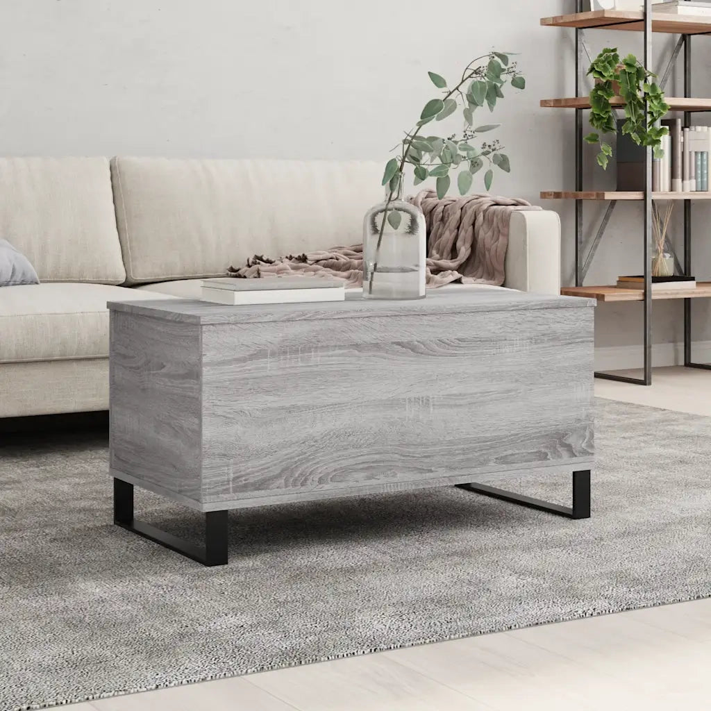 Tavolino salotto | Tavolino da caff¨¨ | Tavolino da Soggiorno Grigio Sonoma 90x44,5x45 cm Legno Multistrato