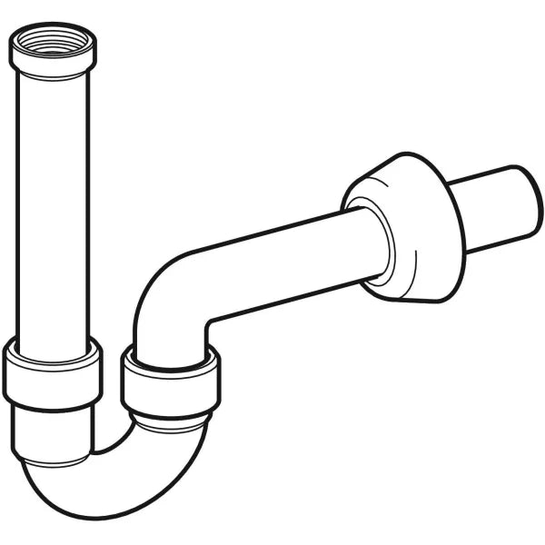 Sifone curvo Geberit per lavabo e bidet, scarico orizzontale Ø 40 x 11/4 bianco