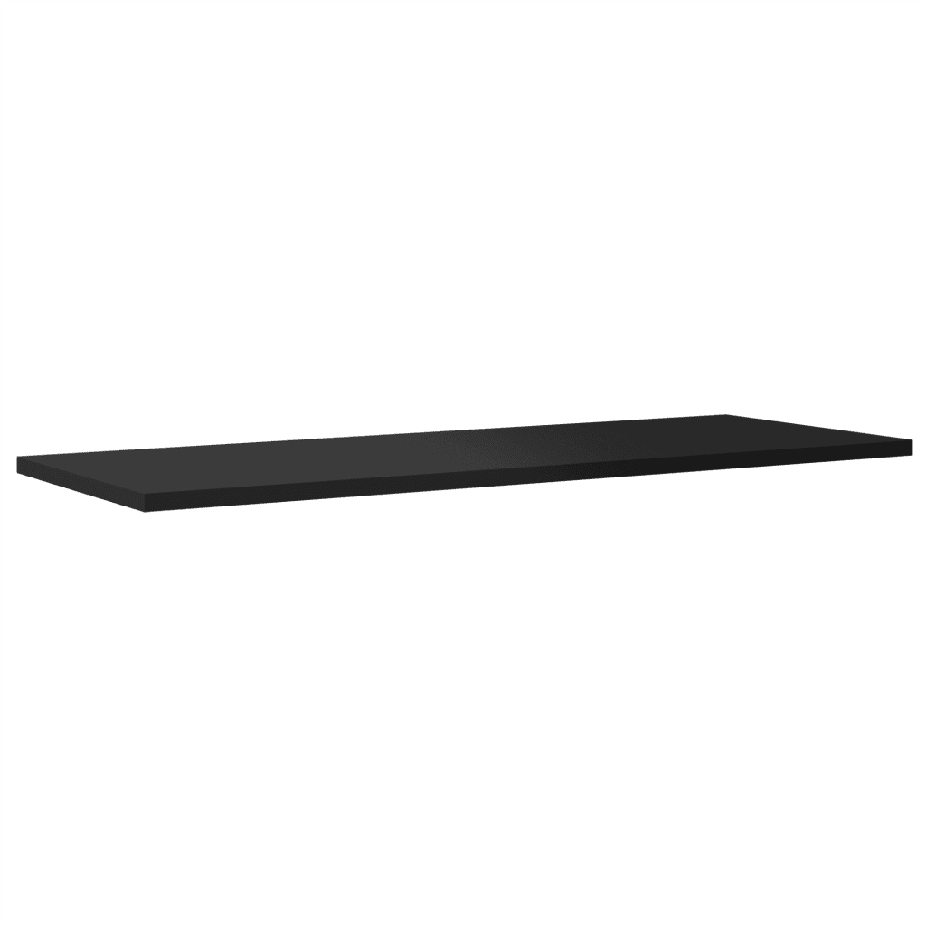 Ripiani per Libreria 8 pz Nero Lucido 80x30x1,5 cm Truciolato cod mxl 63383