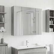 Mobiletto per specchio da bagno Grigio Sonoma 80 x 14.5 x 70 cm