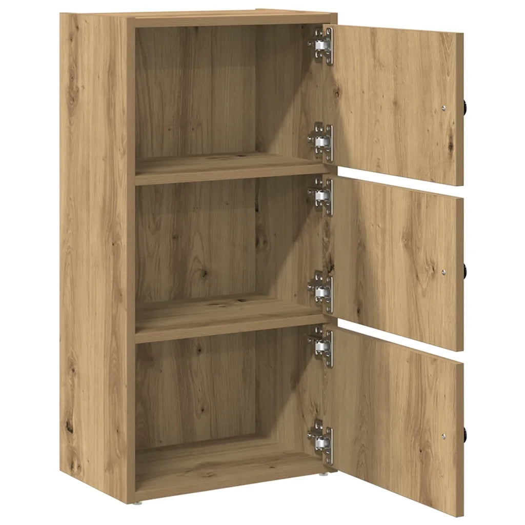 Libreria-Scaffale per Libri-Mobile di Stoccaggio Rovere Artigianale 40x24x77 cm in Legno Multistrato