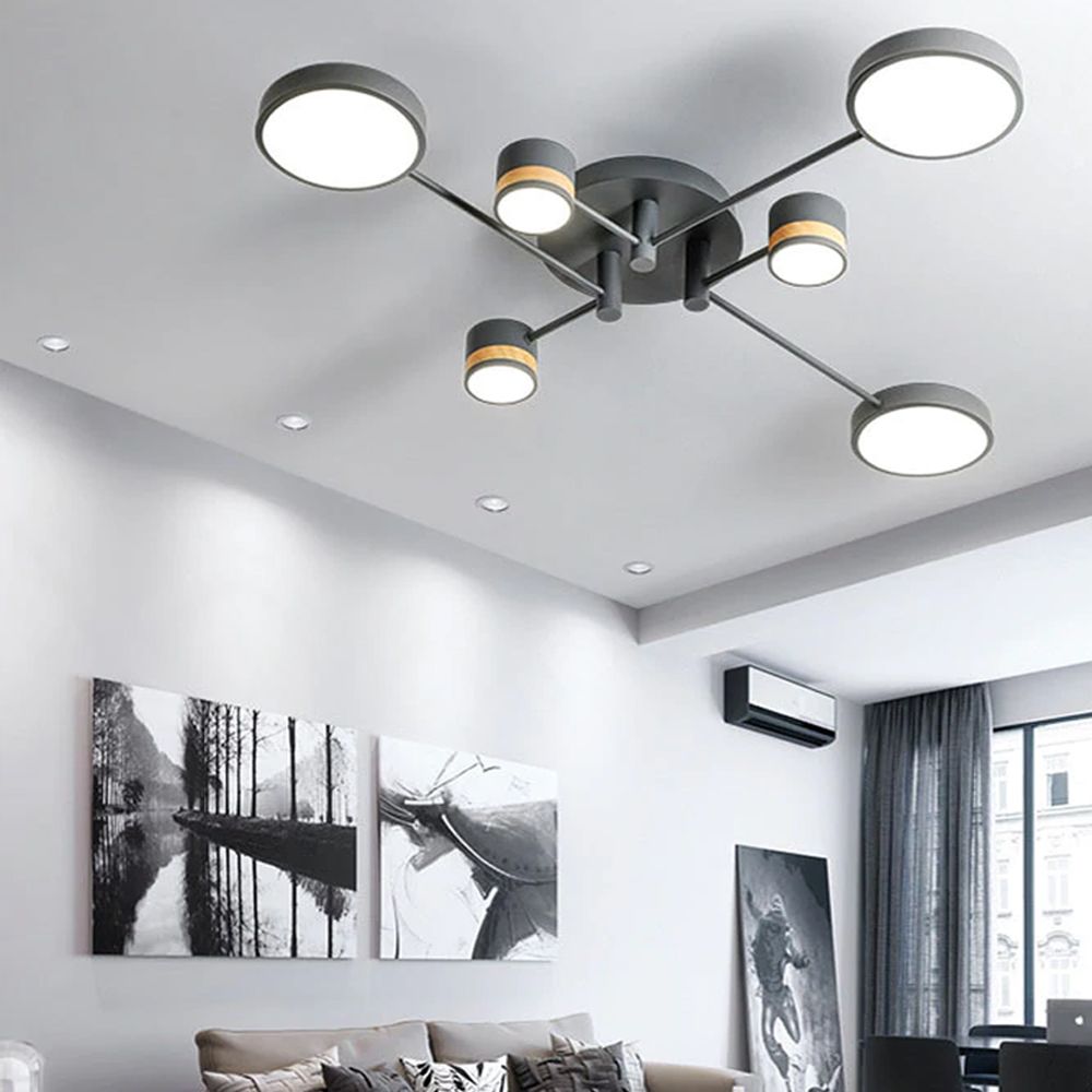 Lampada Da Soffitto Grey Grigia APP529-6C