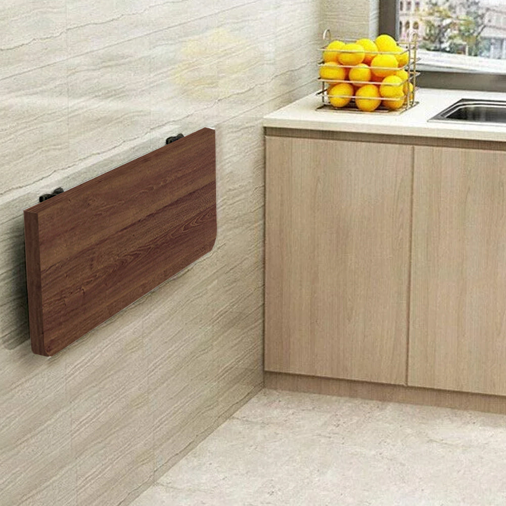 Tavolo Salvaspazio da Muro a Ribalta 80x60 cm in MDF Noce