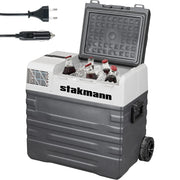 Frigorifero per Auto Barca Camper 62L con Compressore AC/DC 12V e 220V Portatile con Maniglia Grigio