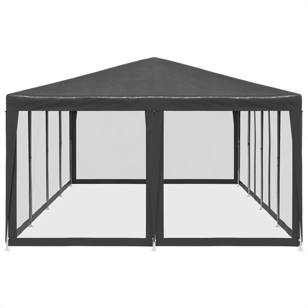 Tenda per Feste con 12 Pareti in Rete Antracite 8x4 m in HDPE