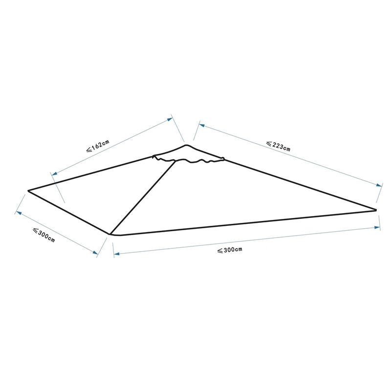 TELO TRASPIRANTE PER GAZEBO 3 X 3 MT IN COLORE ARANCIONE