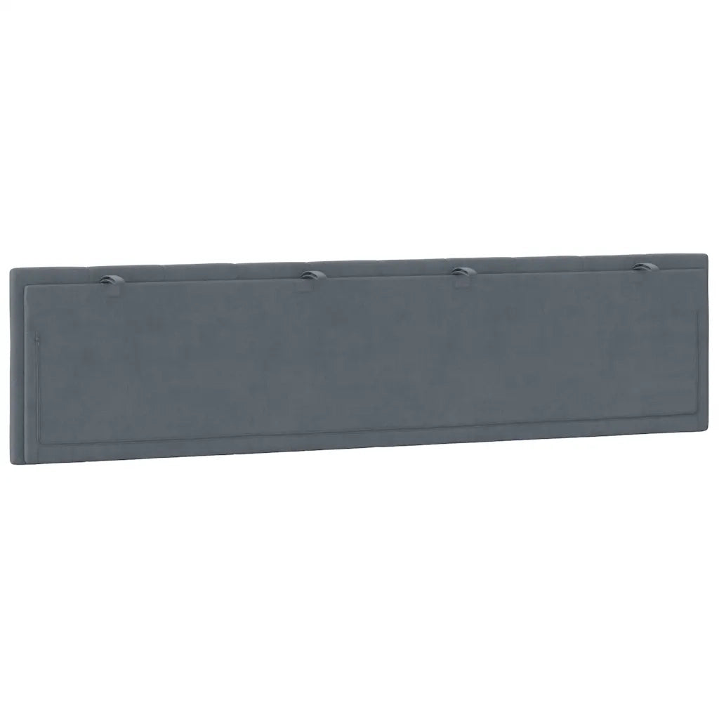 Cuscino Testiera Hanko Grigio Scuro 200 cm in Velluto CFW8233352