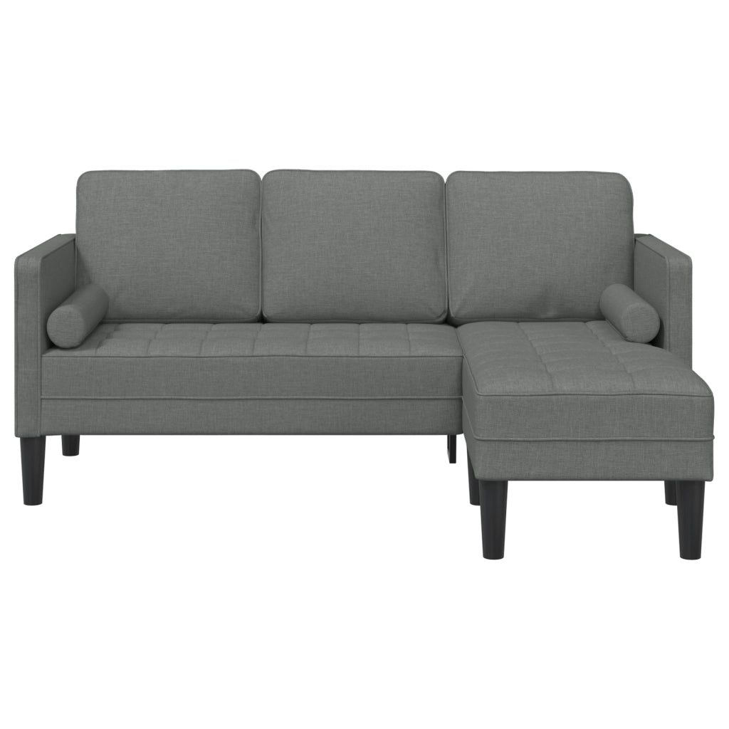 Divano angolare 3 posti  Grigio scuro 160 cm in tessuto